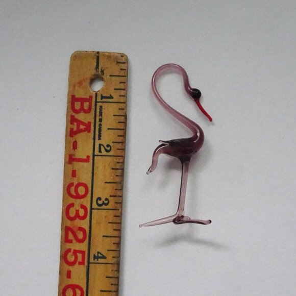 Vintage Miniature Glass Stork 1970s - Picture 3 of 5
